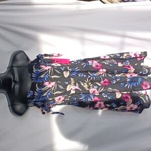 Shosho Floral Tubetop Dress NWT, Sz L, 15" Unstreched PTP